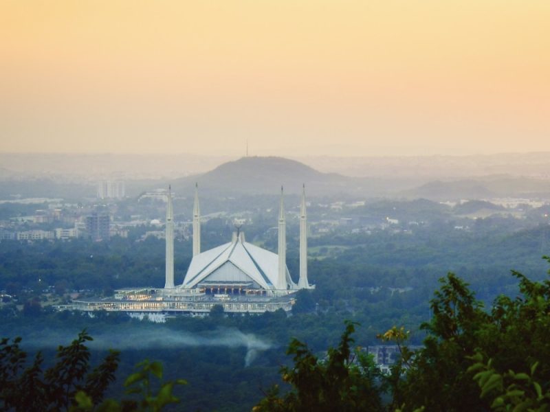 moskee Islamabad Pakistan cultuur en natuur combinatie